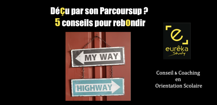 pancartes de direction opposées symbolisant que faire quand on rate parcoursup